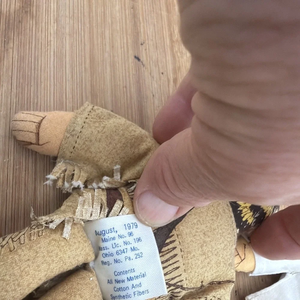 Vintage 1979‎ HALLMARK Famous Americans DAVY CROCKETT  & Mark Twain  Cloth Dolls